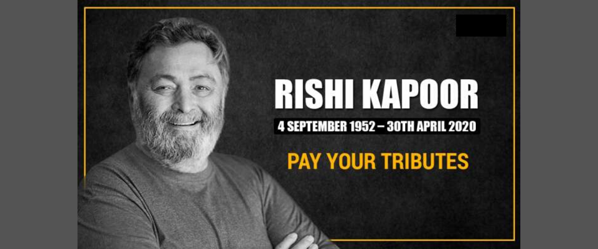 A tribute to the Legendary Actor Rishi Kapoor - RIP Rishi Kapoor